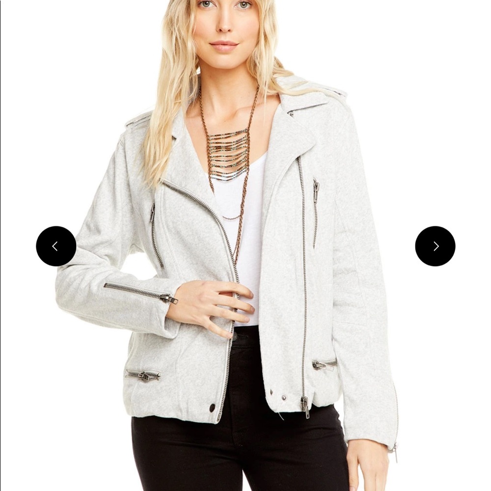 NEW Chaser Cotton Fleece Moto Jacket